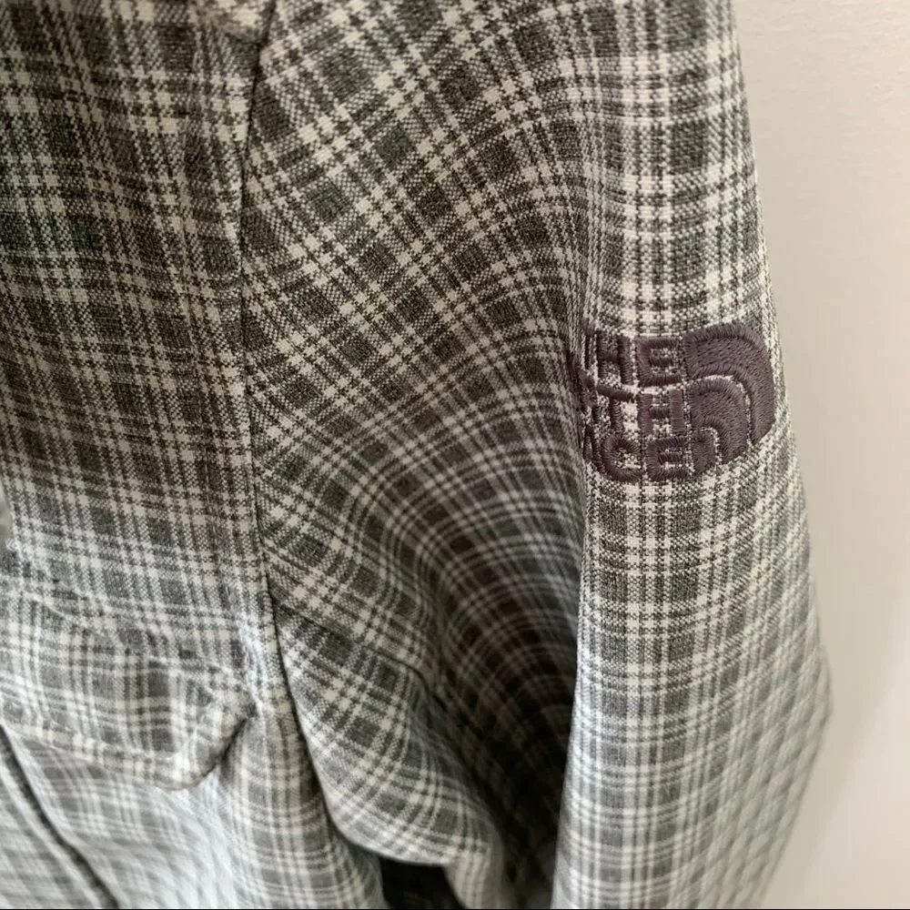 Women’s The Northface Jacket Sz S/P gray plaid - Picture 5 of 6